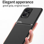 Xiaomi Redmi Note 12 Turbo / Poco F5 5G Magnetiskt Bilmonteringsskal Läder + TPU-skydd