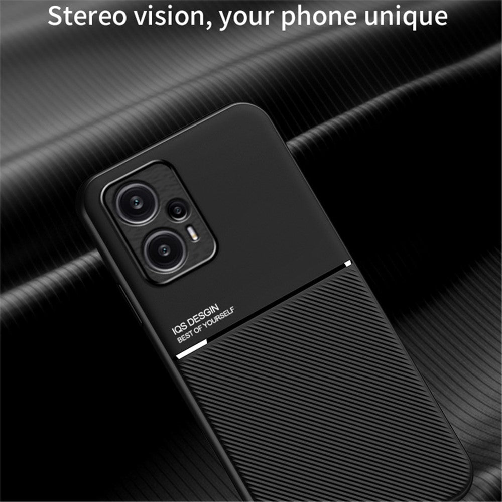 Xiaomi Redmi Note 12 Turbo / Poco F5 5G Magnetiskt Bilmonteringsskal Läder + TPU-skydd