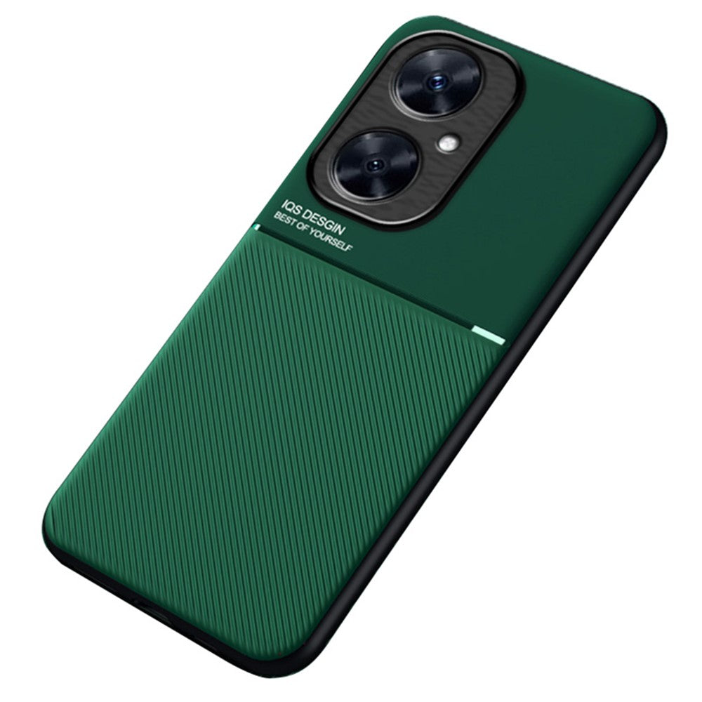 Phone Case for Huawei Maimang 20 / Enjoy 60 Pro / nova 11i , PU Leather+TPU Magnetic Car Holder Phone Cover