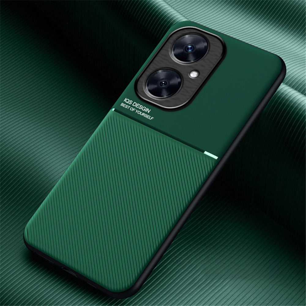 Phone Case for Huawei Maimang 20 / Enjoy 60 Pro / nova 11i , PU Leather+TPU Magnetic Car Holder Phone Cover