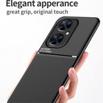 Phone Case for Huawei Maimang 20 / Enjoy 60 Pro / nova 11i , PU Leather+TPU Magnetic Car Holder Phone Cover