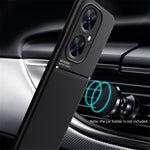 Phone Case for Huawei Maimang 20 / Enjoy 60 Pro / nova 11i , PU Leather+TPU Magnetic Car Holder Phone Cover