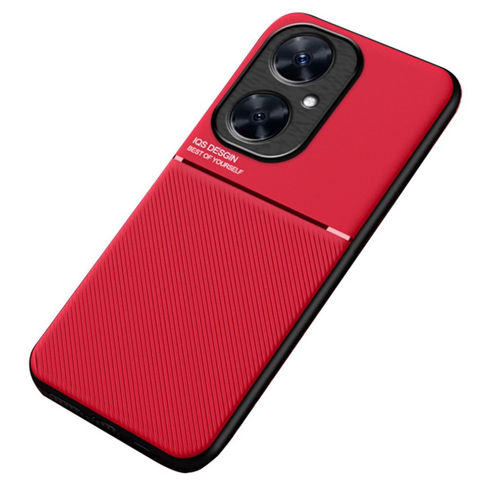 Phone Case for Huawei Maimang 20 / Enjoy 60 Pro / nova 11i , PU Leather+TPU Magnetic Car Holder Phone Cover