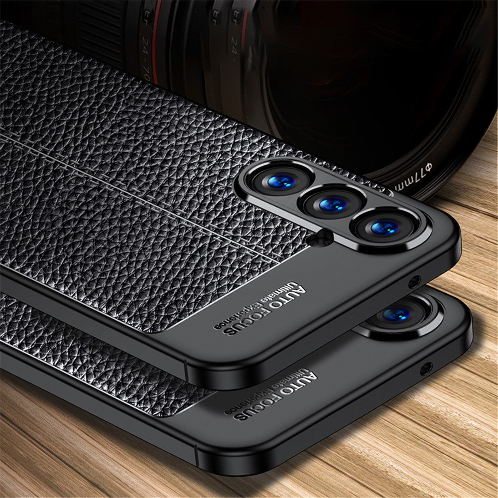 For Samsung Galaxy S23 FE Anti-scratch Phone Case Litchi Texture Phone TPU Cover