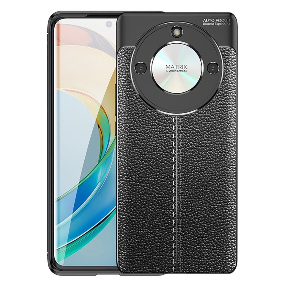 Litchi Texture Phone Case for Honor X50 , Anti-scratch Flexible TPU Phone Back Cover