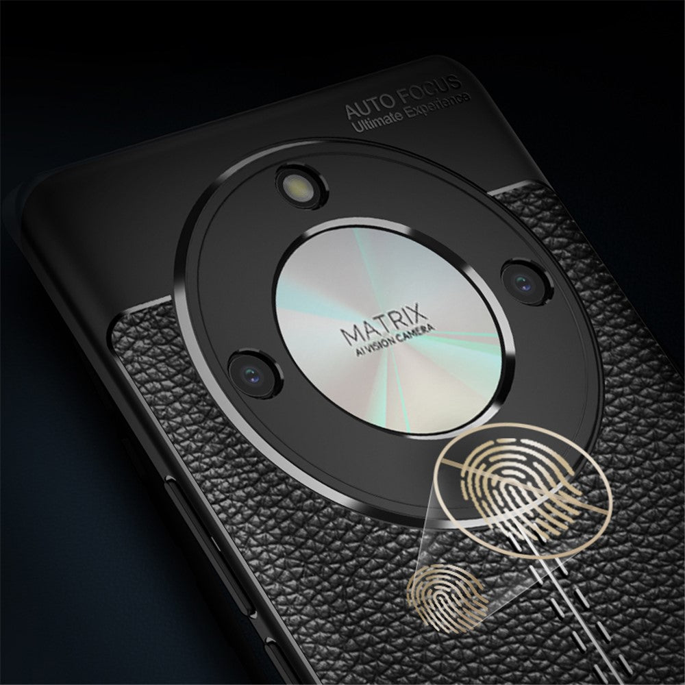 Litchi Texture Phone Case for Honor X50 , Anti-scratch Flexible TPU Phone Back Cover