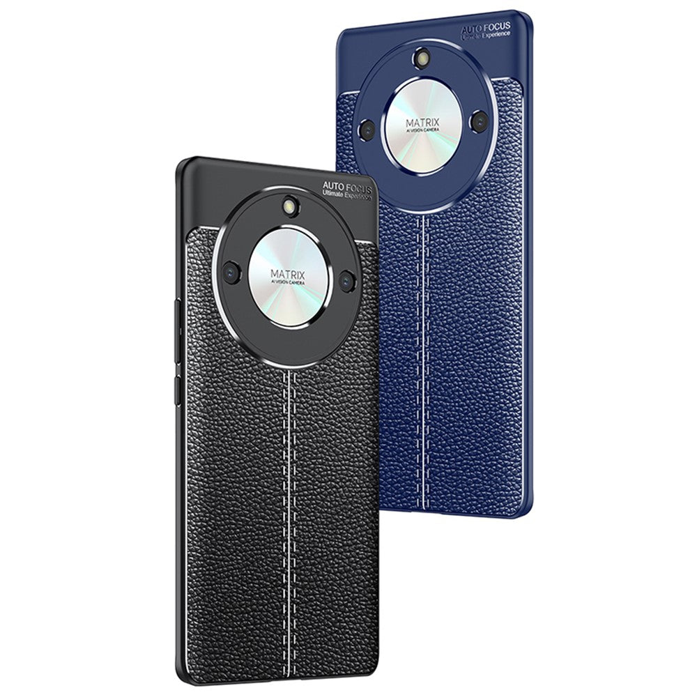 Litchi Texture Phone Case for Honor X50 , Anti-scratch Flexible TPU Phone Back Cover