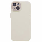 Til iPhone 15 Flydende Silikone+PC Telefoncover Aluminiumlegering+Hærdet Glas Linsebeskyttelse Bagside