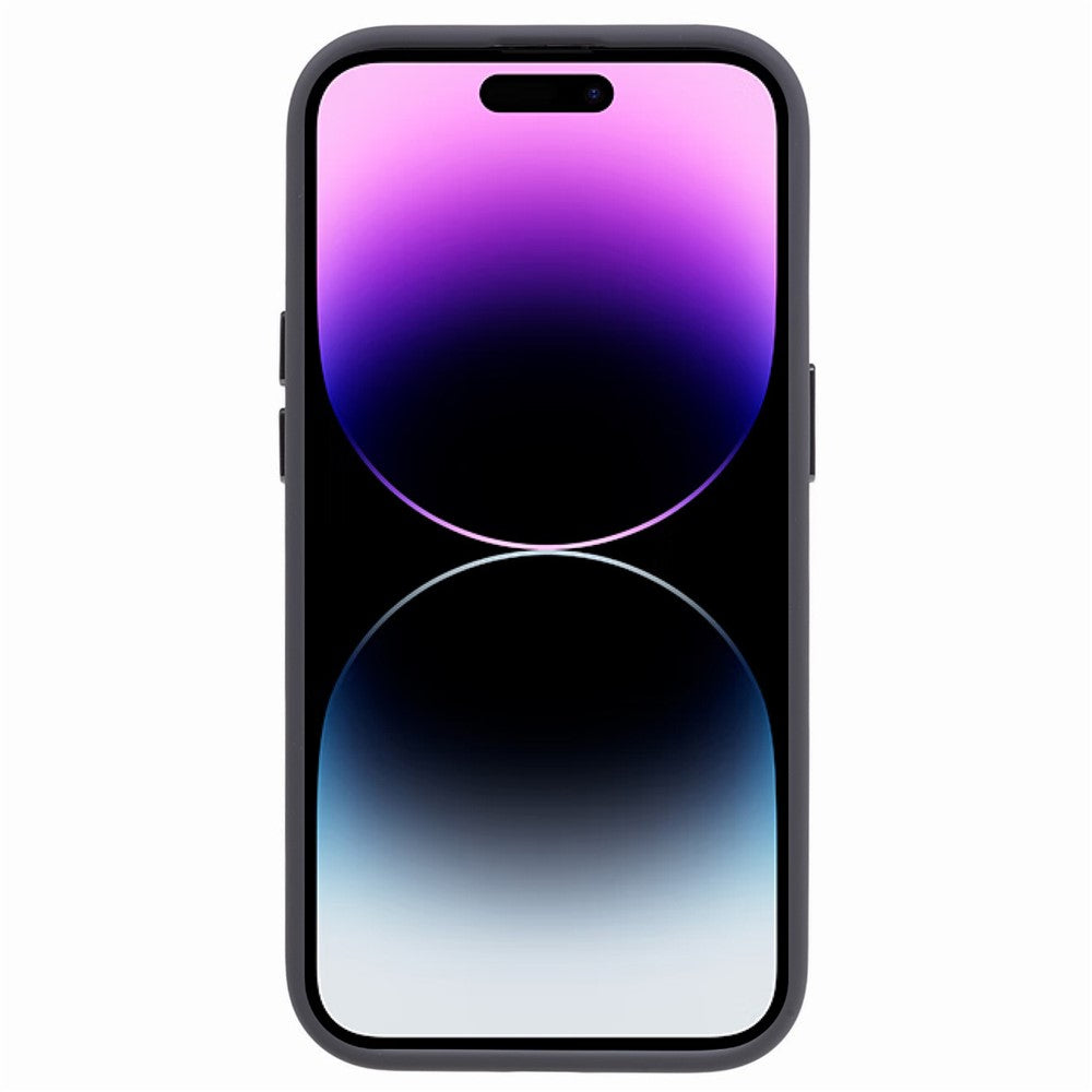 Til iPhone 15 Pro Flydende Silikone+PC Bagcover Aluminiumslegering+Hærdet Glas Linsebeskyttelse Telefoncover