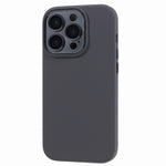 Til iPhone 15 Pro Flydende Silikone+PC Bagcover Aluminiumslegering+Hærdet Glas Linsebeskyttelse Telefoncover