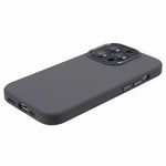 Til iPhone 15 Pro Flydende Silikone+PC Bagcover Aluminiumslegering+Hærdet Glas Linsebeskyttelse Telefoncover