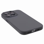 Til iPhone 15 Pro Flydende Silikone+PC Bagcover Aluminiumslegering+Hærdet Glas Linsebeskyttelse Telefoncover