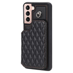 Style 008 For Samsung Galaxy S22+ 5G Anti-Scratch Phone Case Kickstand RFID Blocking PU Leather+TPU Cover with 2 Straps