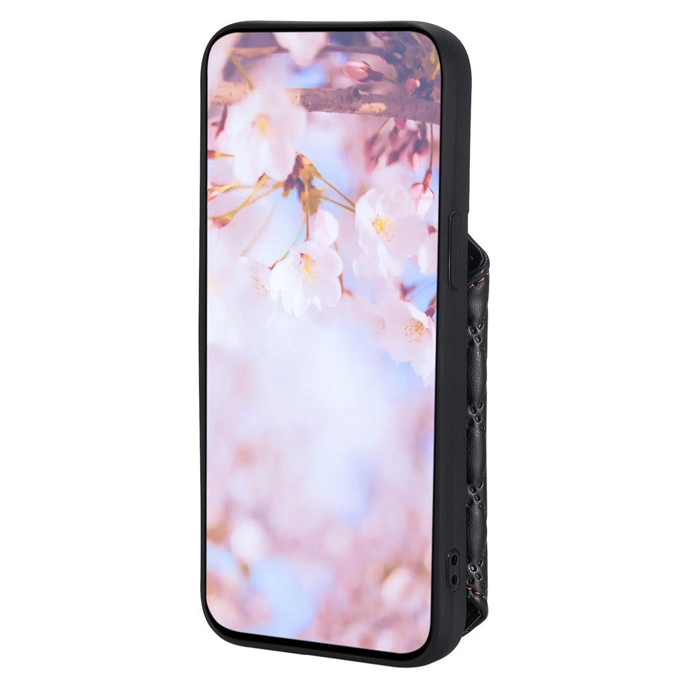 Style 008 Protective Phone Case for iPhone 12 Pro Max 6.7 inch RFID Blocking Imprinted PU+TPU Phone Cover with Straps