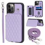 Style 008 Protective Phone Case for iPhone 12 Pro Max 6.7 inch RFID Blocking Imprinted PU+TPU Phone Cover with Straps