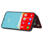 Style 008 For Samsung Galaxy S22 Ultra 5G RFID Blocking Card Holder Phone Case Leather+TPU Kickstand Back Cover
