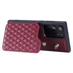 Style 008 For Samsung Galaxy S22 Ultra 5G RFID Blocking Card Holder Phone Case Leather+TPU Kickstand Back Cover