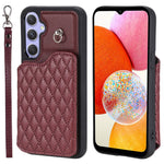 Stil 008 För Samsung Galaxy A14 5G / A14 4G Stativskal PU-läder + TPU RFID-blockerande mobilskal med handledsrem