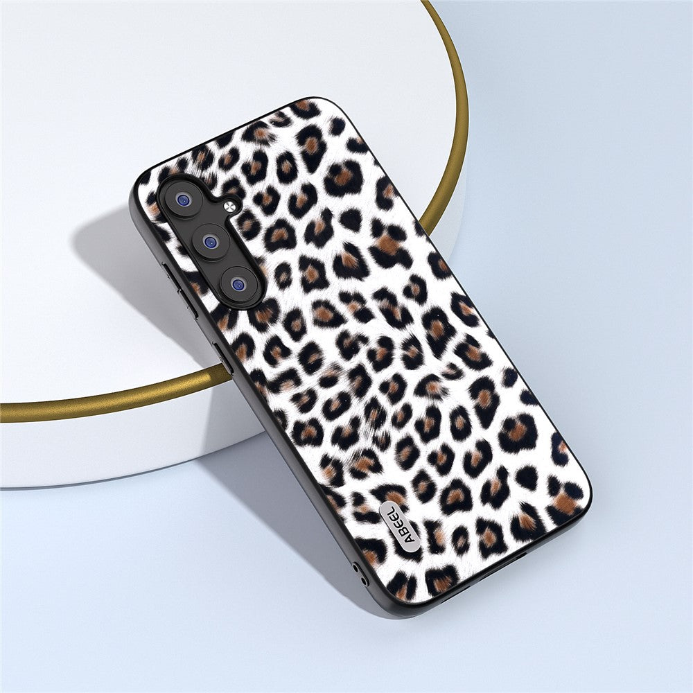 ABEEL For Samsung Galaxy S23 FE Leopard Texture Phone Case PU Leather+TPU+PC Anti-Drop Cover