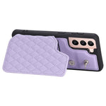 Style 008 For Samsung Galaxy S21 4G / 5G Kickstand Case RFID Blocking PU Leather+TPU Phone Shell with Card Slots and Wrist Strap