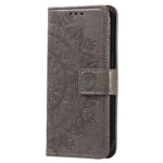 For Oppo A78 4G Wallet PU Leather Cover Stand Imprinted Mandala Flower Case with Strap