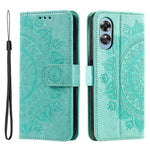 For Oppo A78 4G Wallet PU Leather Cover Stand Imprinted Mandala Flower Case with Strap