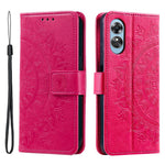 For Oppo A78 4G Wallet PU Leather Cover Stand Imprinted Mandala Flower Case with Strap