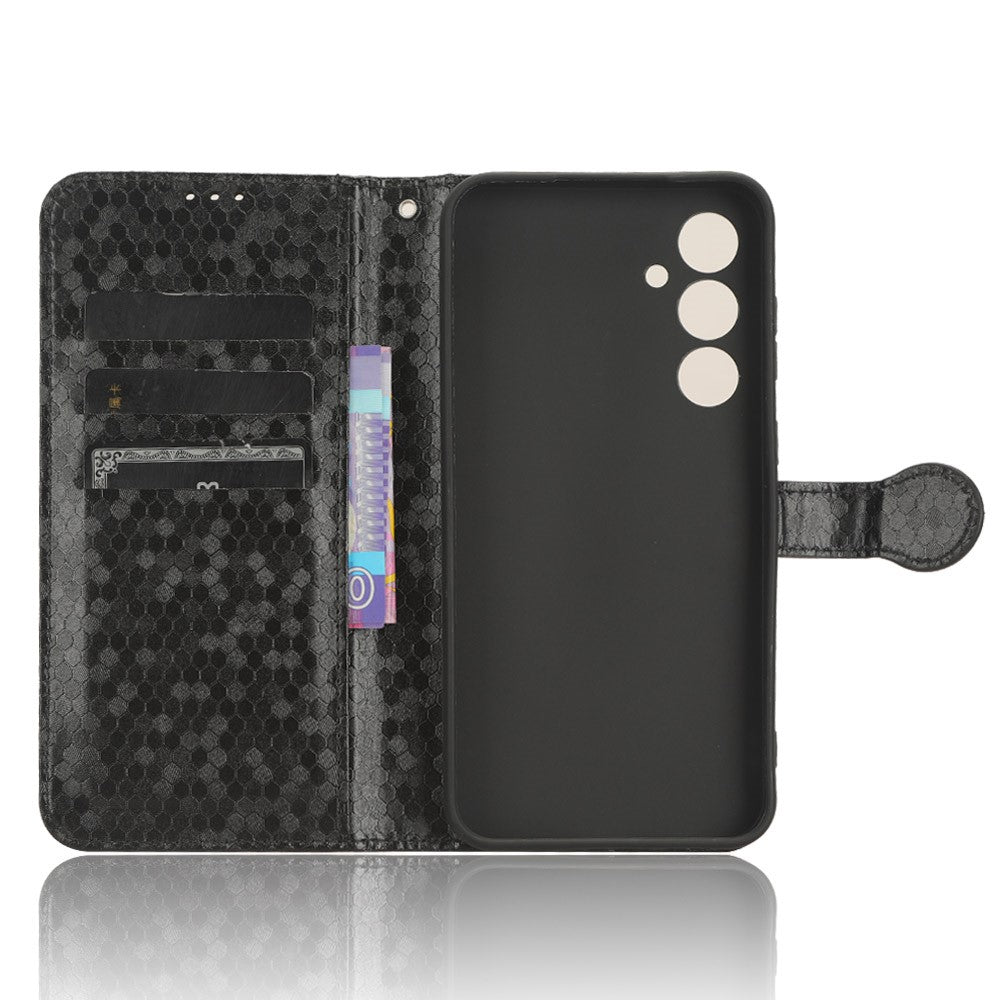 For Samsung Galaxy S23 FE Phone Wallet Case Dot Imprinted Stand PU Leather Cover
