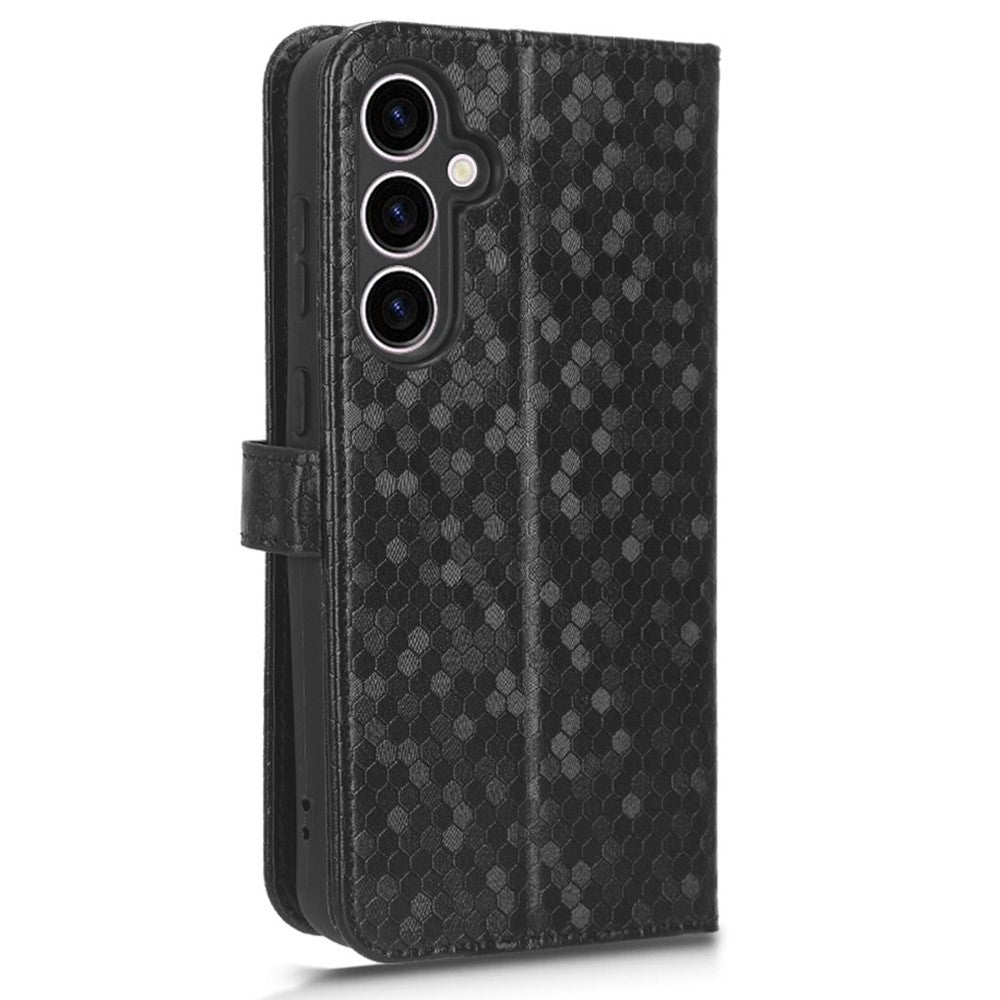 For Samsung Galaxy S23 FE Phone Wallet Case Dot Imprinted Stand PU Leather Cover