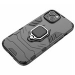 For iPhone 15 Plus Ring Holder Kickstand Protective Cover TPU+PC Phone Case