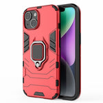 For iPhone 15 Plus Ring Holder Kickstand Protective Cover TPU+PC Phone Case