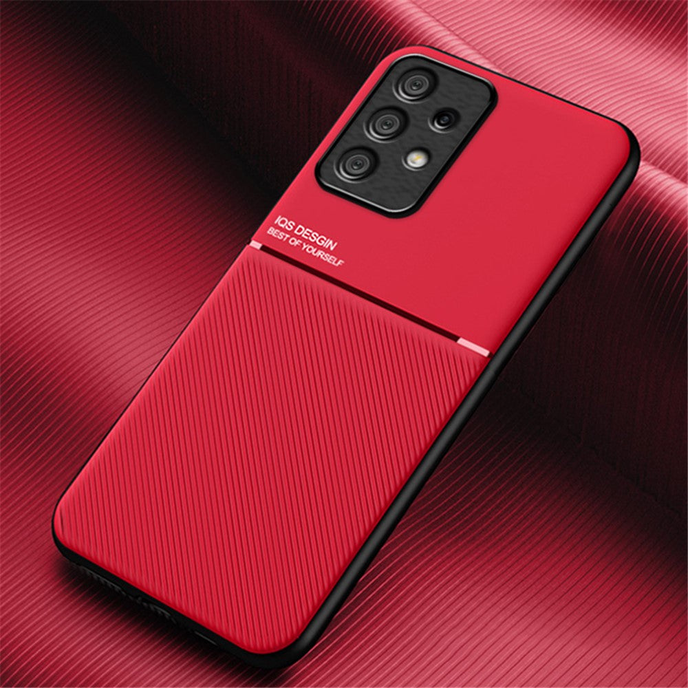 Phone Case for Samsung Galaxy A23 4G / A23 5G (Global Version) , PU Leather+TPU Lines Imprinted Cover