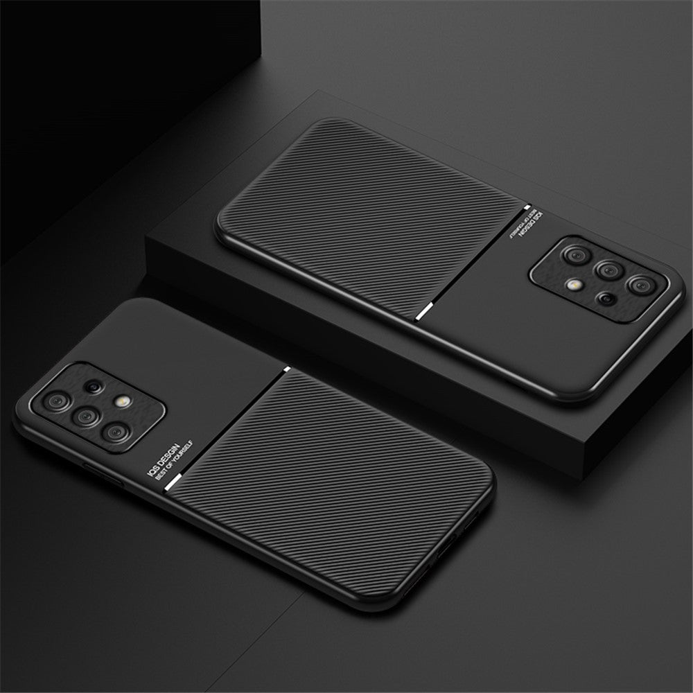Phone Case for Samsung Galaxy A23 4G / A23 5G (Global Version) , PU Leather+TPU Lines Imprinted Cover