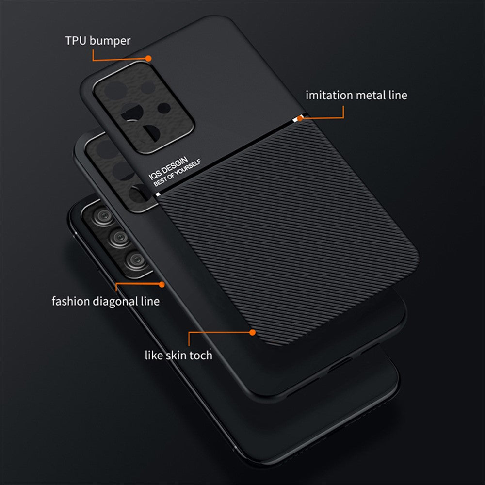 Phone Case for Samsung Galaxy A23 4G / A23 5G (Global Version) , PU Leather+TPU Lines Imprinted Cover