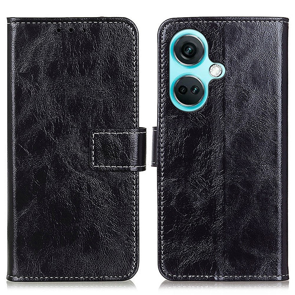 For OnePlus Nord CE3 5G Wallet Leather Phone Case Retro Crazy Horse Texture Stand Phone Cover