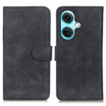 KHAZNEH För OnePlus Nord CE3 5G Retro Texture Plånboksfodral i Läder med Stativ Mobilmobilskydd