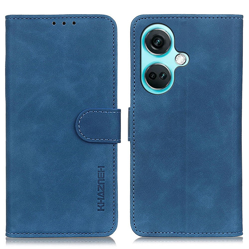 KHAZNEH För OnePlus Nord CE3 5G Retro Texture Plånboksfodral i Läder med Stativ Mobilmobilskydd