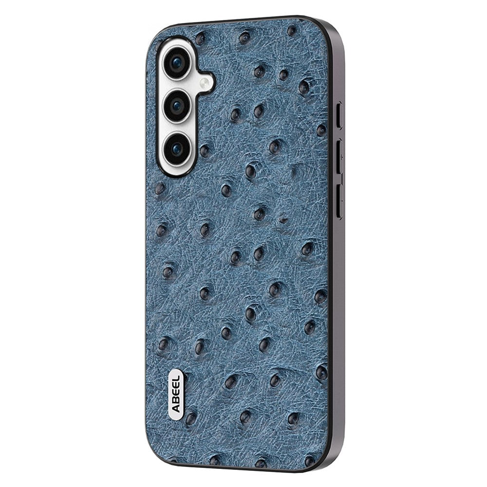 ABEEL För Samsung Galaxy M54 5G / F54 5G Stötsäkert mobilskal Äkta Koläder + PC + TPU Strutsstruktur Skal