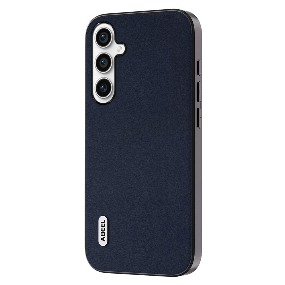 ABEEL For Samsung Galaxy A24 4G (162.1 x 77.6 x 8.3mm) Genuine Cow Leather+PC+TPU Case Nappa Texture Protective Phone Cover
