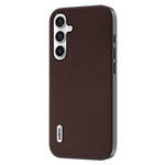 ABEEL For Samsung Galaxy A24 4G (162.1 x 77.6 x 8.3mm) Genuine Cow Leather+PC+TPU Case Nappa Texture Protective Phone Cover