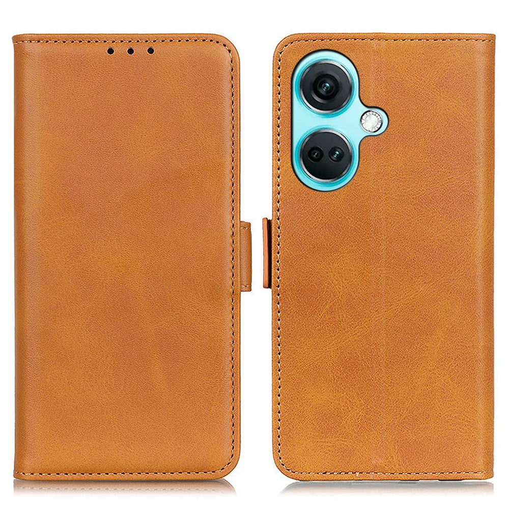 For OnePlus Nord CE3 5G Cowhide Texture Wallet Phone Case PU Leather Phone Stand Cover