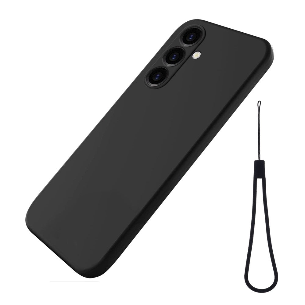 For Samsung Galaxy A25 5G (Global) (161.0 x 76.5 x 8.3mm) Phone Case Liquid Silicone Cover with Strap