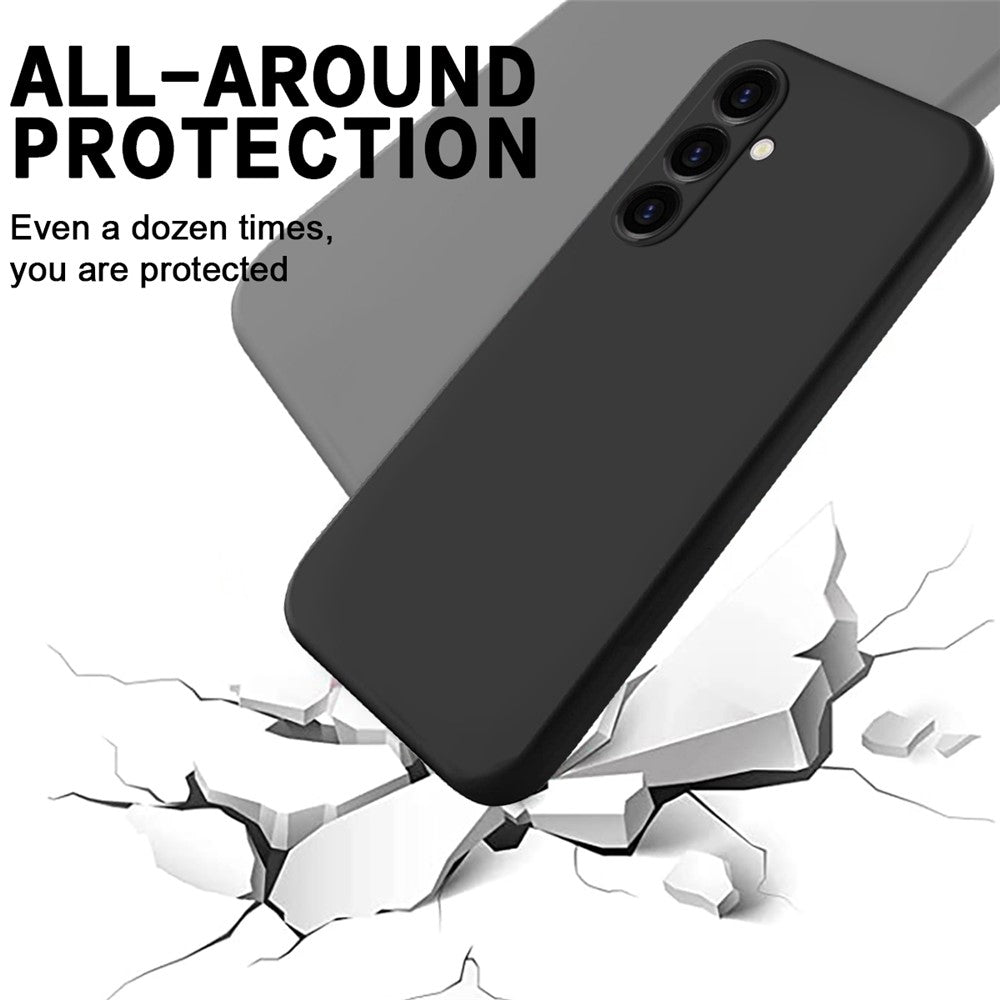 For Samsung Galaxy A25 5G (Global) (161.0 x 76.5 x 8.3mm) Phone Case Liquid Silicone Cover with Strap
