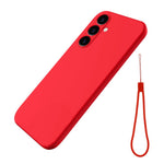 For Samsung Galaxy A25 5G (Global) (161.0 x 76.5 x 8.3mm) Phone Case Liquid Silicone Cover with Strap
