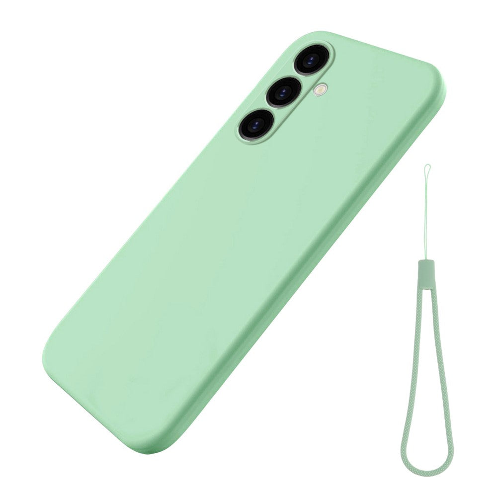 For Samsung Galaxy A25 5G (Global) (161.0 x 76.5 x 8.3mm) Phone Case Liquid Silicone Cover with Strap