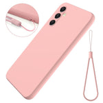 For Samsung Galaxy A25 5G (Global) (161.0 x 76.5 x 8.3mm) Phone Case Liquid Silicone Cover with Strap