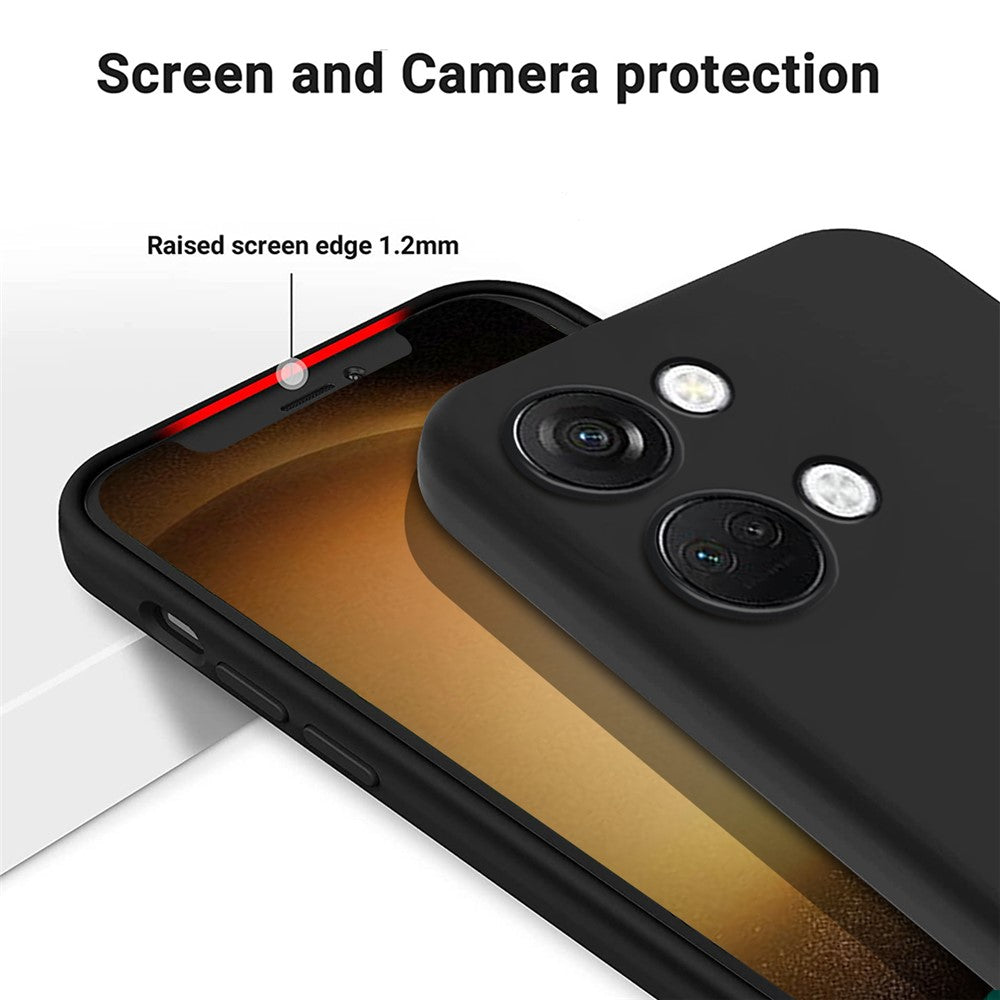 Flytande silikonskal för OnePlus Nord 3 5G / Ace 2V, mjukt foder, stötsäkert fodral med rem