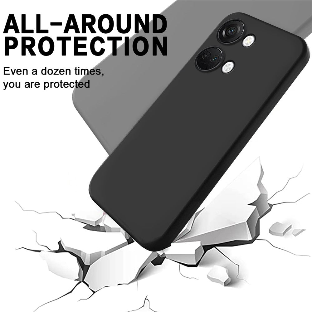 Flytande silikonskal för OnePlus Nord 3 5G / Ace 2V, mjukt foder, stötsäkert fodral med rem