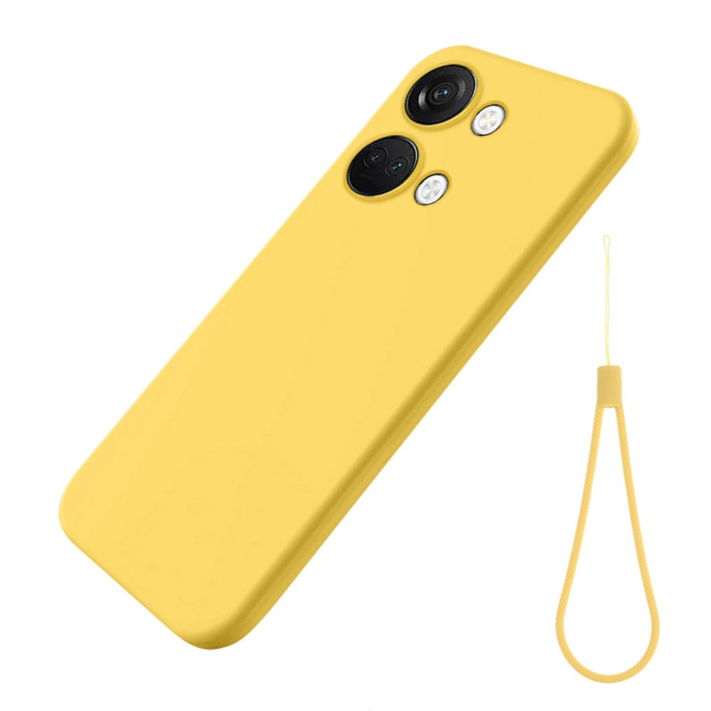 Flytande silikonskal för OnePlus Nord 3 5G / Ace 2V, mjukt foder, stötsäkert fodral med rem