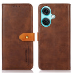 KHAZNEH For OnePlus Nord CE3 5G Cowhide Texture Wallet Shell PU Leather Case Stand Phone Cover
